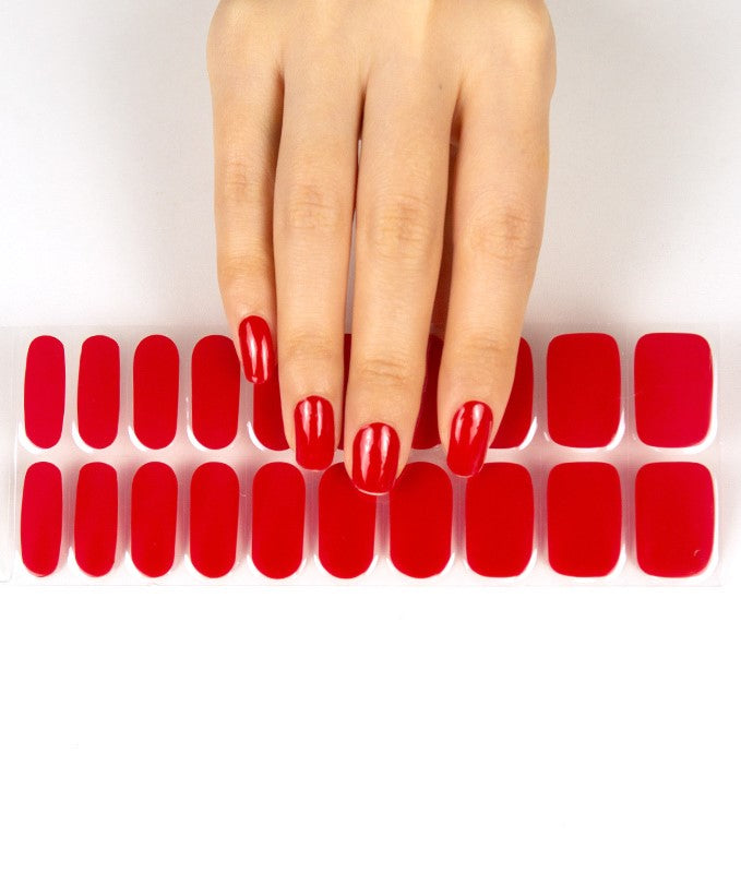 Brace Heart Red - Chicki Babes & Co Semi Cured Gel Nail Stickers