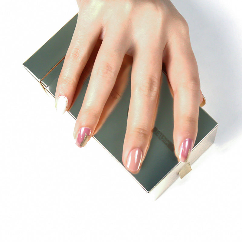 200013 - Marbled Rose - Semi Cured Gel Nail Stickers