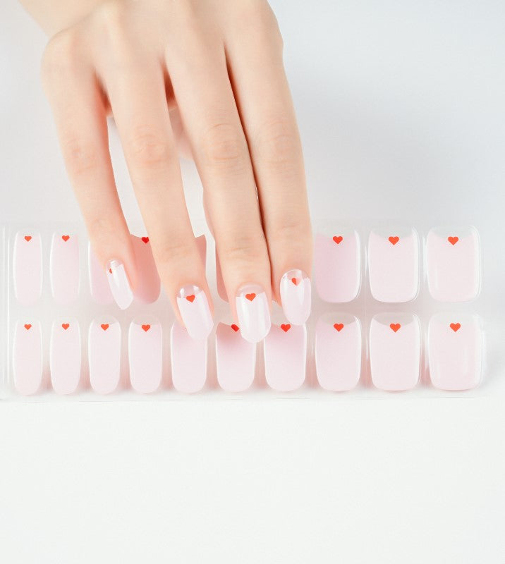 200044 - Valentine Heart - Semi Cured Gel Nail Stickers