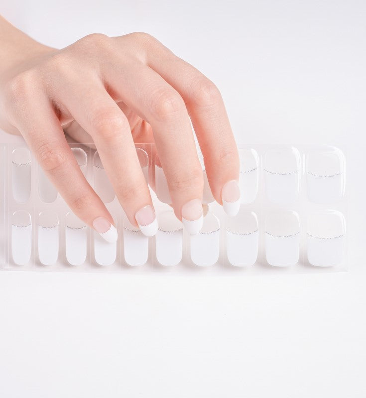 French Tip White - Semi Cured Gel Nails - Chicki Babes & Co.
