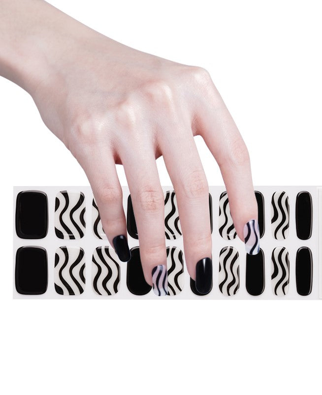 200054 - Inky Swirls - Semi Cured Gel Nail Stickers
