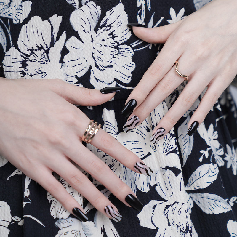 200054 - Inky Swirls - Semi Cured Gel Nail Stickers