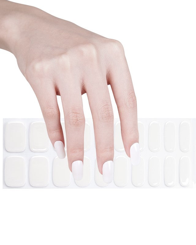 200057 - Heavenly White - Semi Cured Gel Nail Stickers
