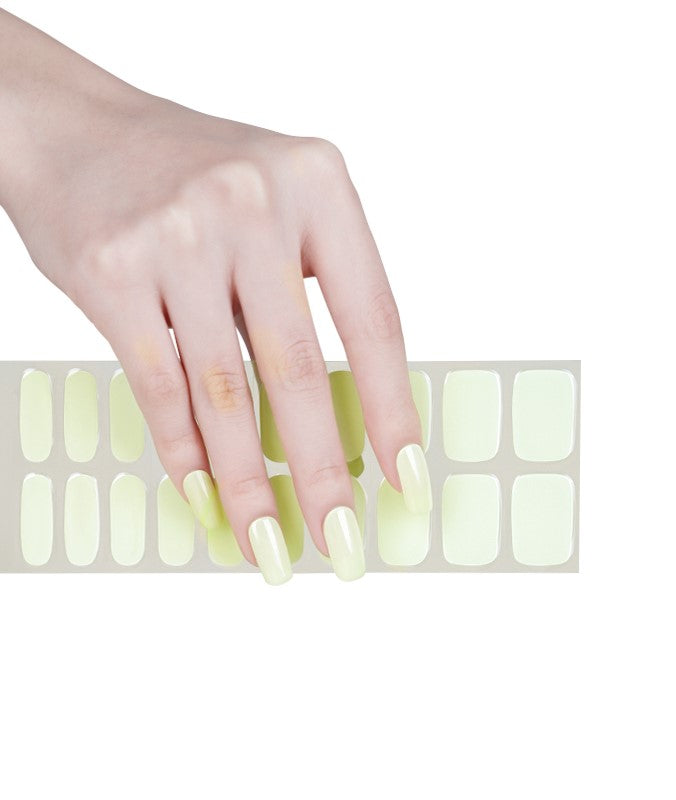 Lime Sorbet - Semi Cured Gel Nails - Chickibabes & Co