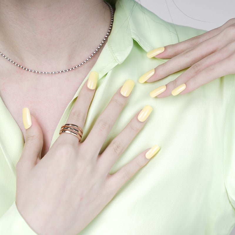 Hello Yellow - Semi Cured Gel Nail Stickers - Chickibabes & Co.