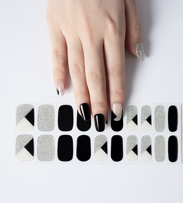 200073 - Midnight Glamour - Semi Cured Gel Nail Stickers