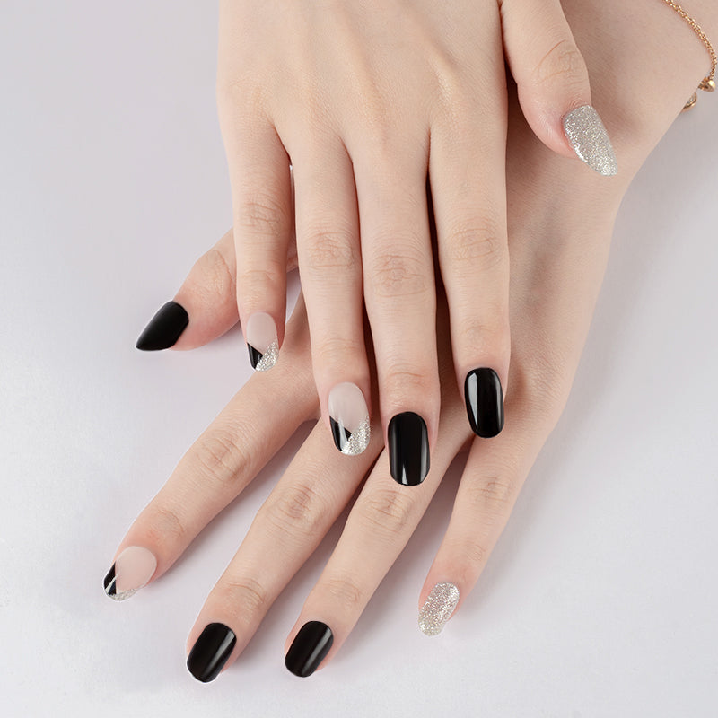 200073 - Midnight Glamour - Semi Cured Gel Nail Stickers