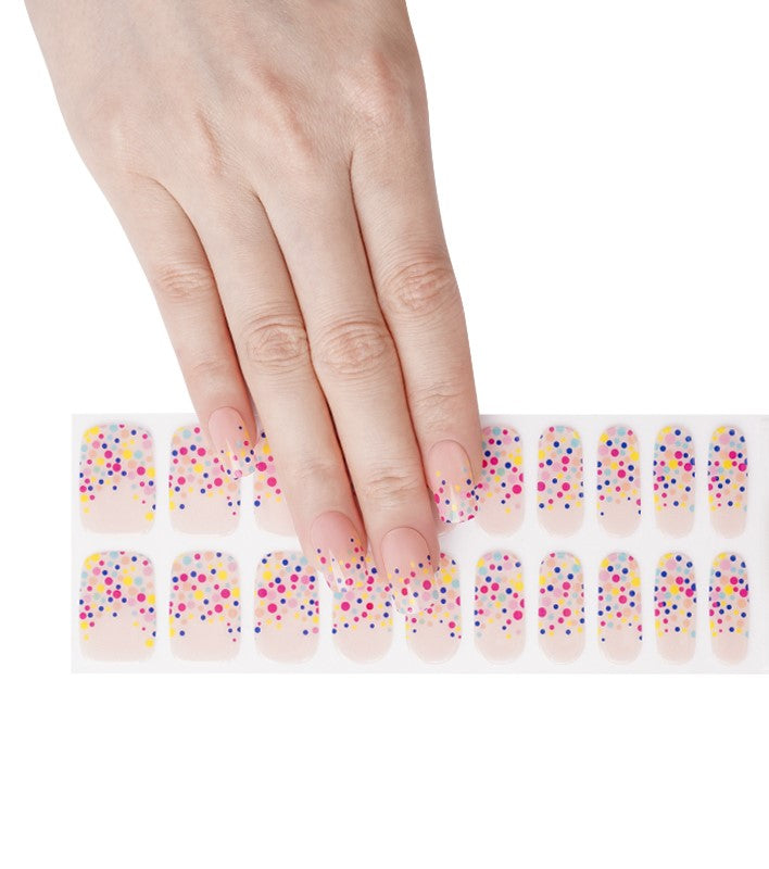 200076 - Pink Sugar Sprinkles - Semi Cured Gel Nail Stickers
