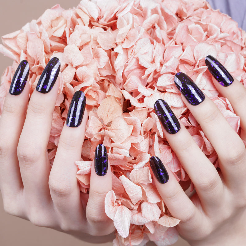 200105 - Midnight Sapphire Sprinkle - Semi Cured Gel Nail Stickers