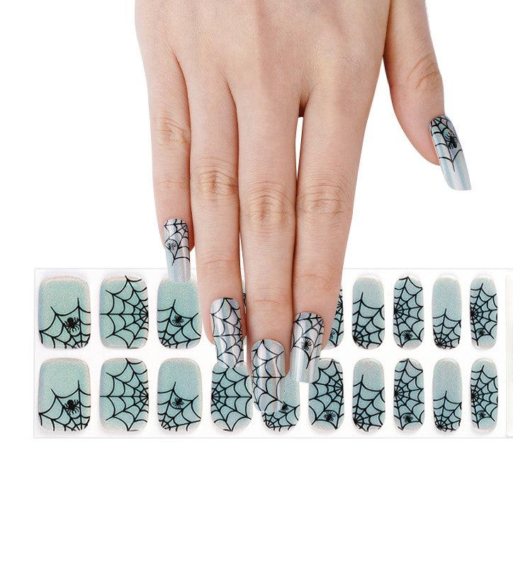 200106 - Spider Web Shimmer - Semi Cured Gel Nail Stickers