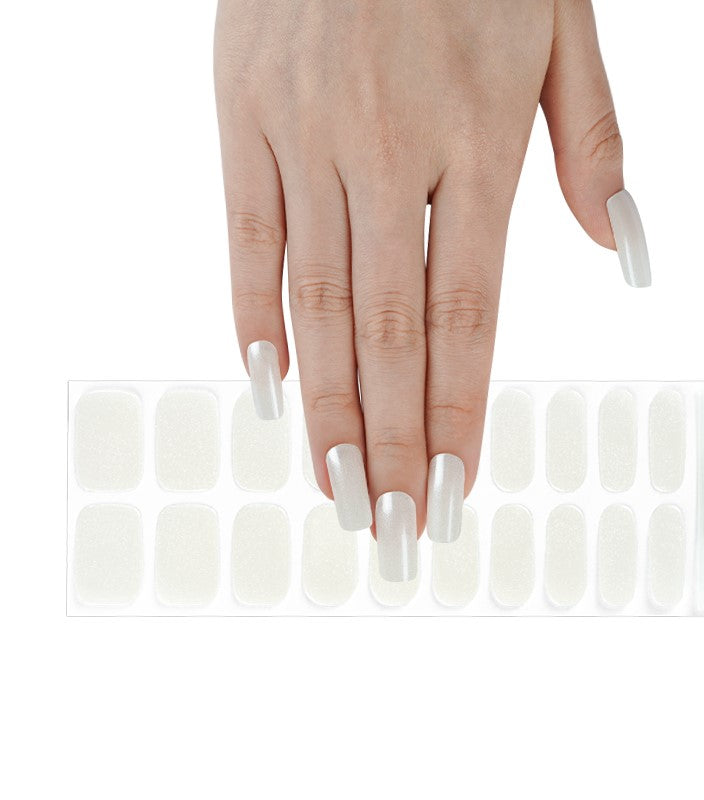 200122 - Baby Blue Shimmer - Semi Cured Gel Nail Stickers