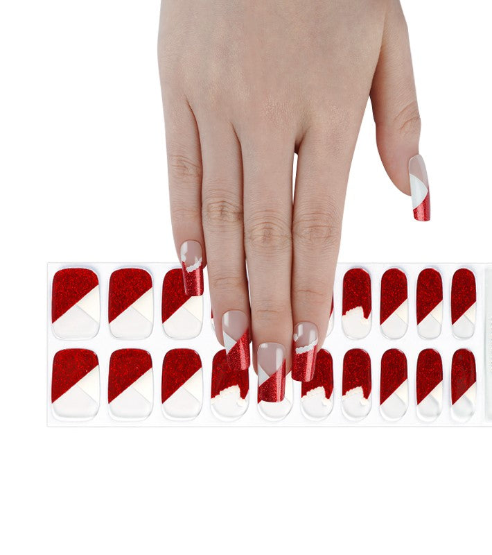 200133 - Jolly Hat Sparkle - Semi Cured Gel Nail Stickers