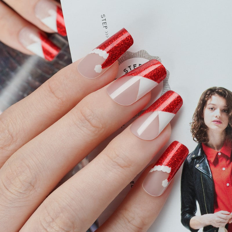 200133 - Jolly Hat Sparkle - Semi Cured Gel Nail Stickers