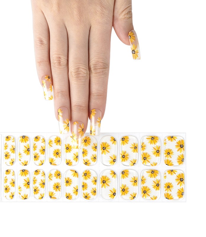 Sunflower Bloom - Semi Cured Gel Nails