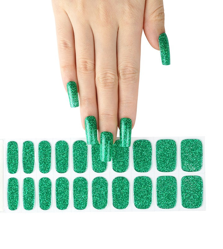 200152 - Christmas Tree Sparkle - Semi Cured Gel Nail Stickers