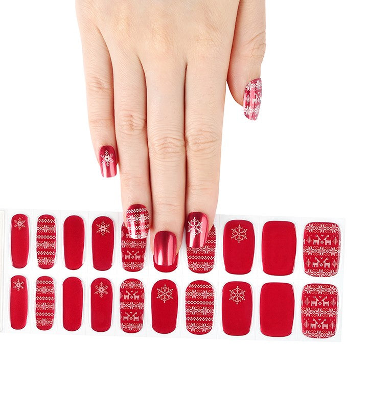 200159 - Holly Jolly Sweater - Semi Cured Gel Nail Stickers