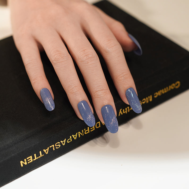 Sapphire Sparkle - Semi Cured Gel Nails