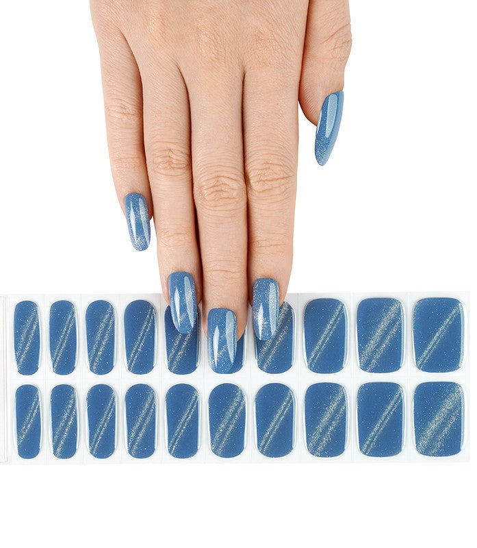 Sapphire Sparkle - Semi Cured Gel Nails