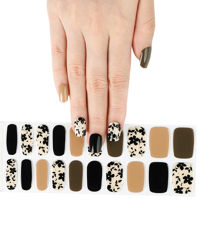 200177 - Expresso Bloom - Semi Cured Gel Nail Stickers