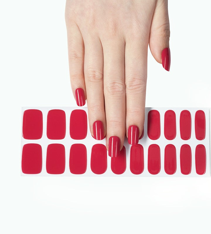 200196 - Rosy Cherry Delight - Semi Cured Gel Nail Stickers