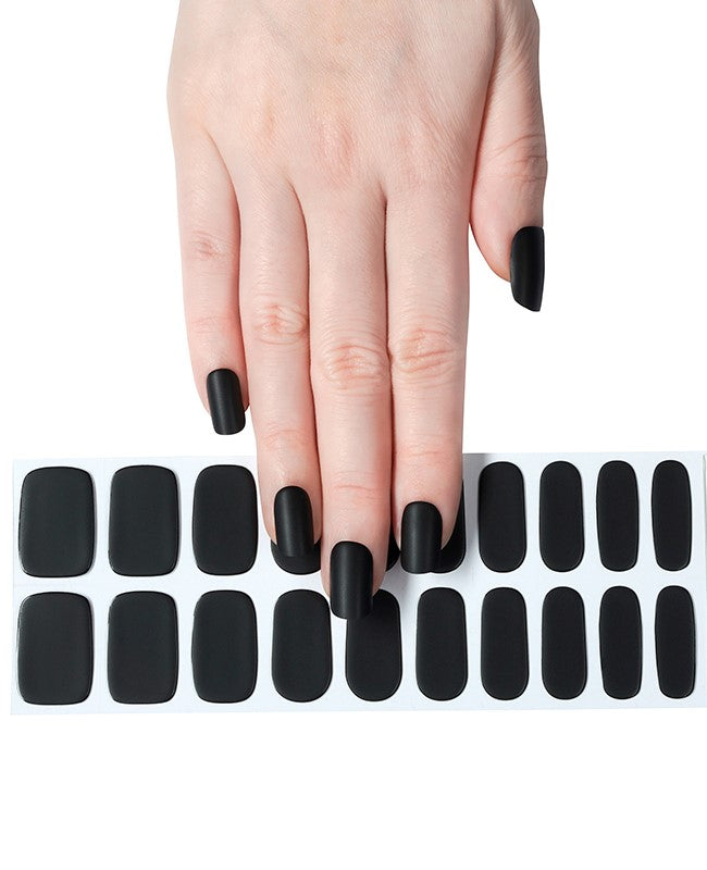 Ebony Matt Black Semi Cured Gel Nails