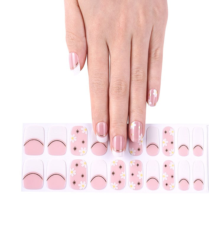 Daisy French Fusion - Semi Cured Gel Nails