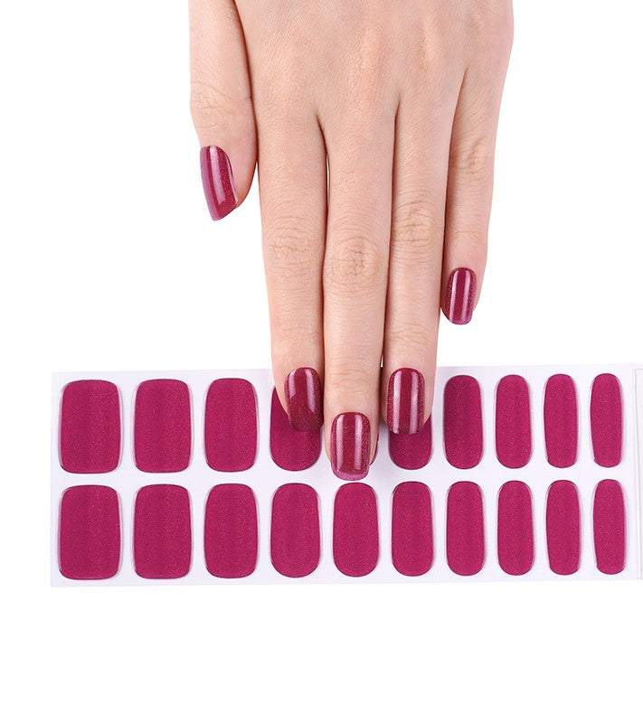 200234 - Merlot Glimmer Glaze - Semi Cured Gel Nail Stickers