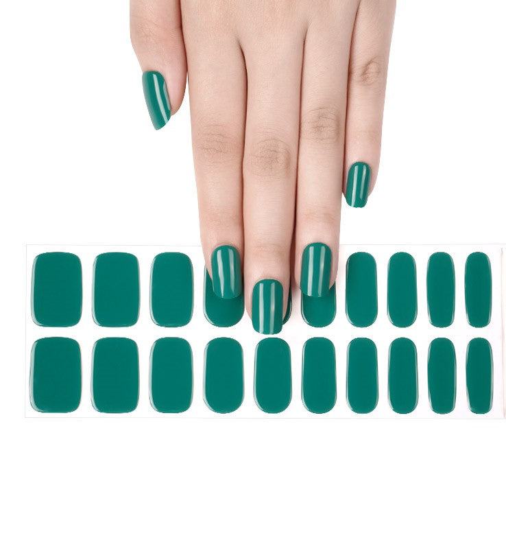 200239 - Teal Glow - Semi Cured Gel Nail Stickers