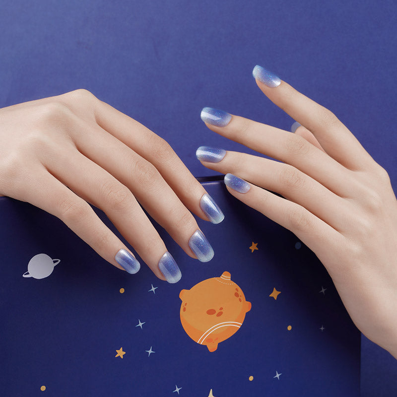 Marine Blue Splash Glitter - DIY Semi Cured Gel Nails