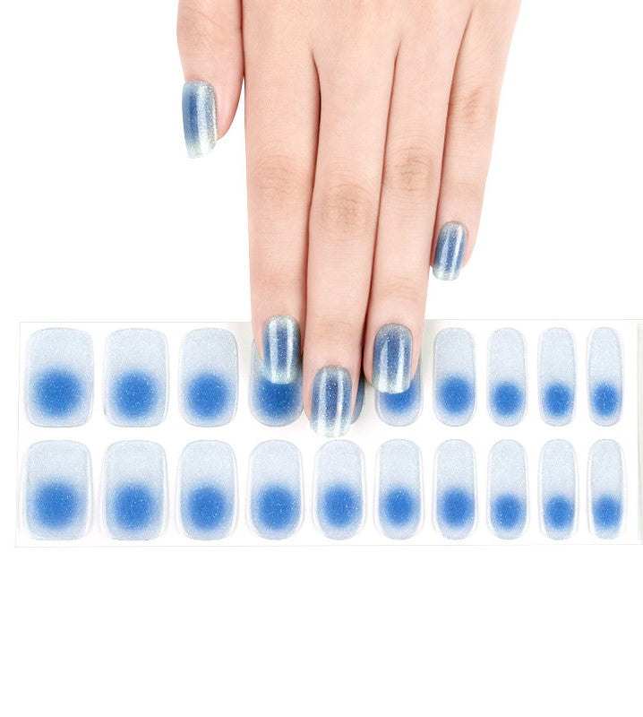 Marin Blue Splash - Sparkle - Semi Cured Gel Nail Stickers