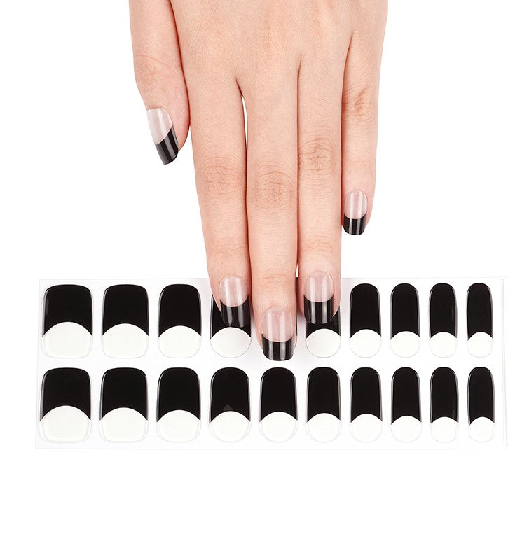 200258 - French Black Tip - Semi Cured Gel Nail Stickers