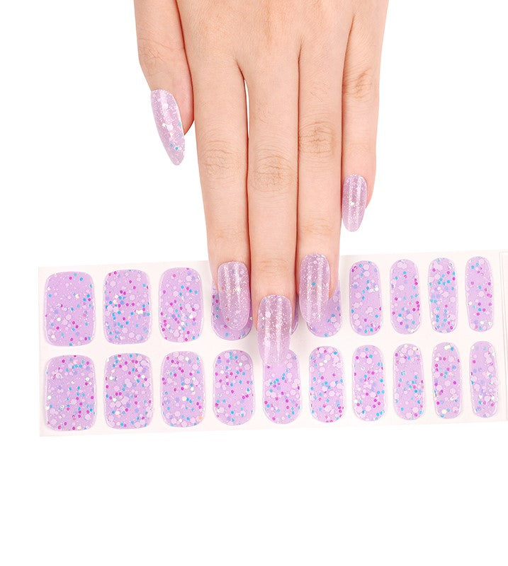 200261 - Glitter Confetti Glow - Semi Cured Gel Nail Stickers