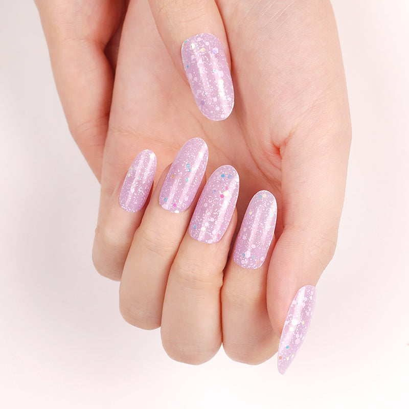 200261 - Glitter Confetti Glow - Semi Cured Gel Nail Stickers