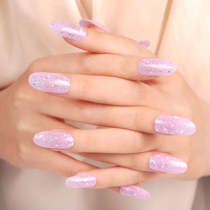 200261 - Glitter Confetti Glow - Semi Cured Gel Nail Stickers