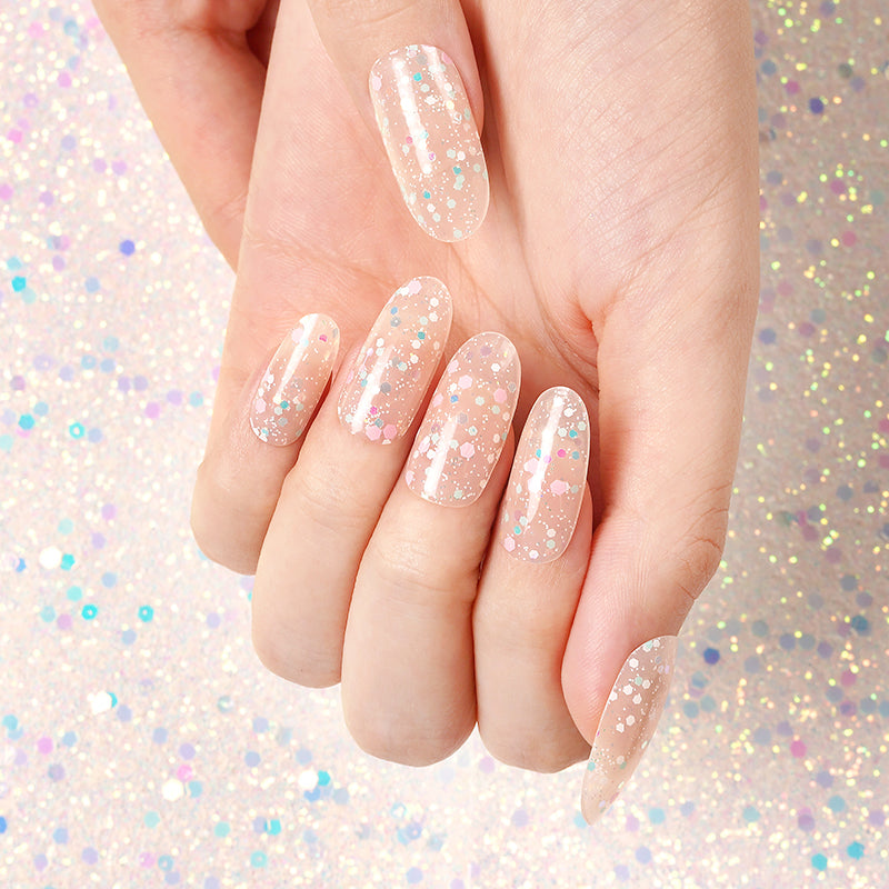 Glitter Fairy Sprinkles - Glow in the dark - semi cured gel nails