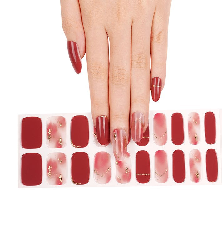 200270 - Wine Elegance - Semi Cured Gel Nail Stickers
