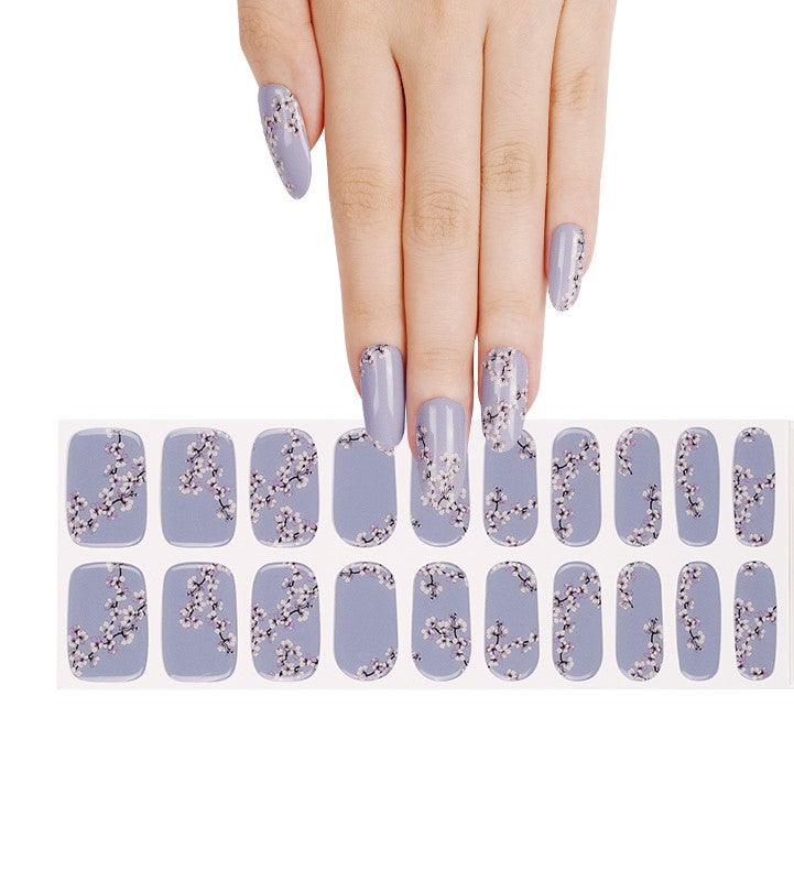 200284 - Wisteria Blue Blossom - Semi Cured Gel Nail Stickers