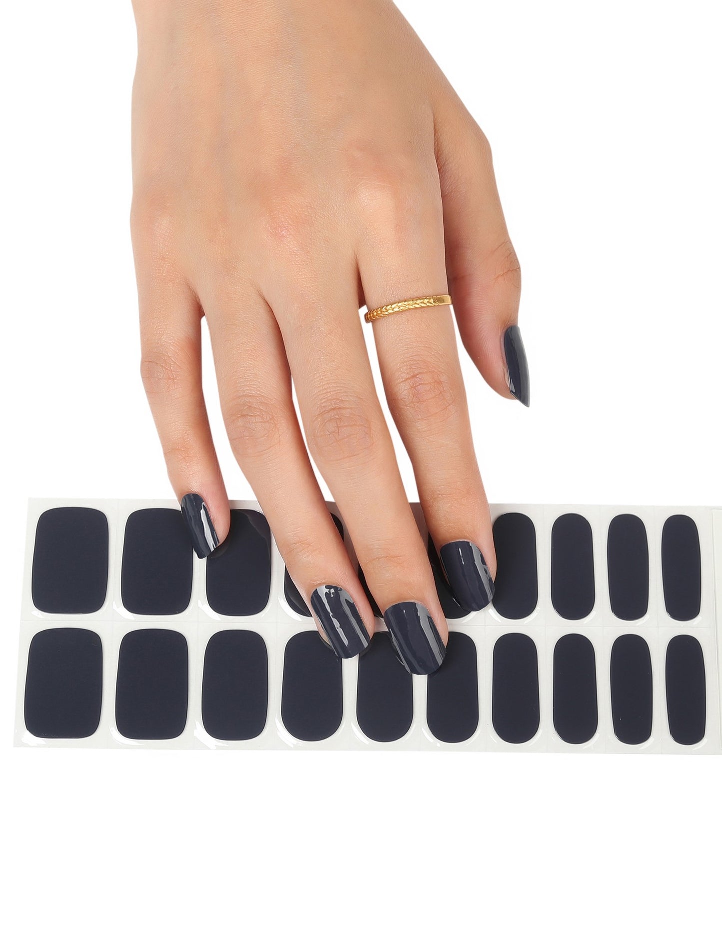 200030 - Midnight Blue - Semi Cured Gel Nail Stickers