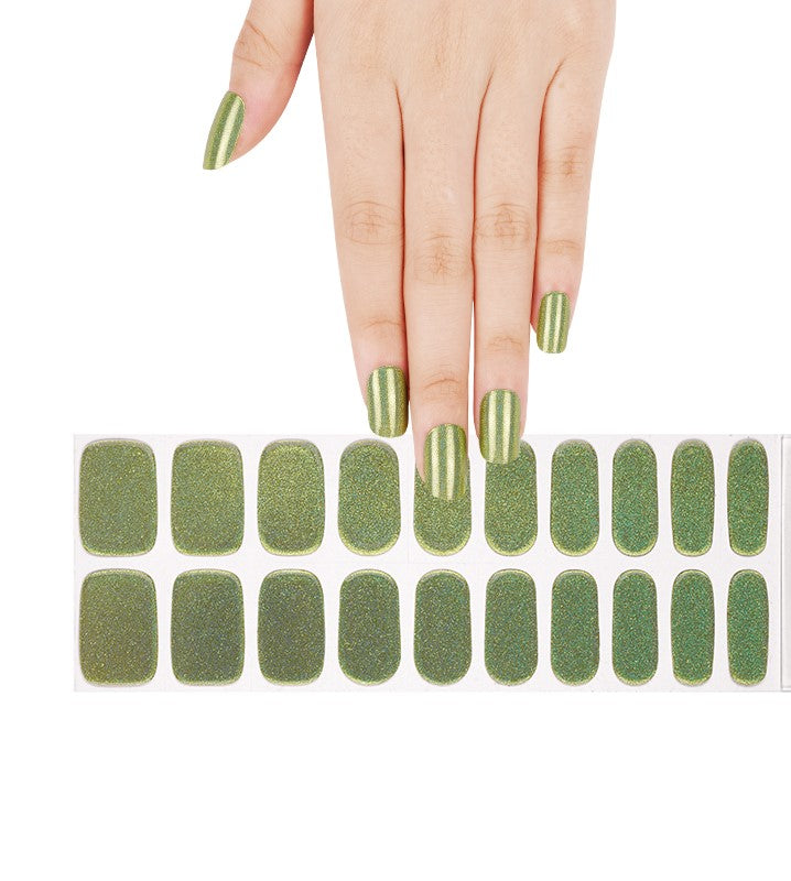 200321 - Emerald Glow - Semi Cured Gel Nail Stickers