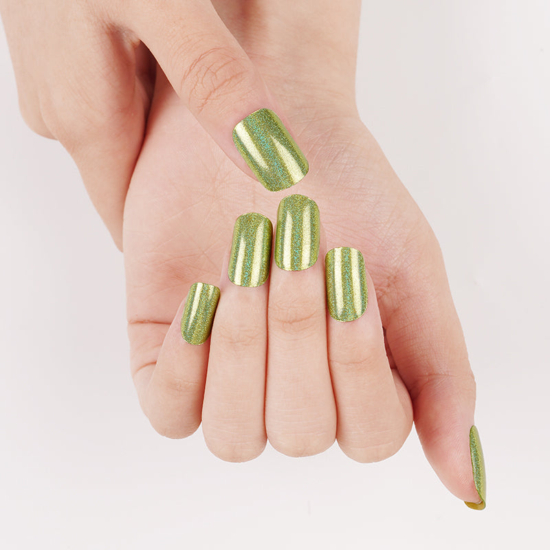 200321 - Emerald Glow - Semi Cured Gel Nail Stickers