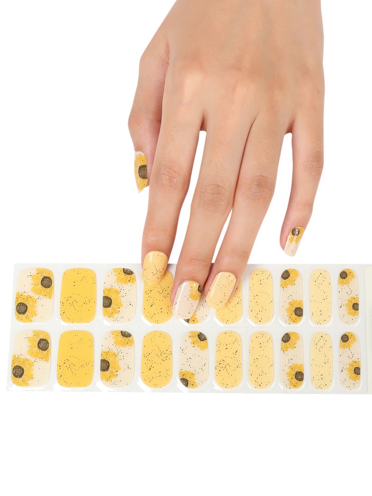 200035 - Sun Flower - Semi Cured Gel Nail Stickers