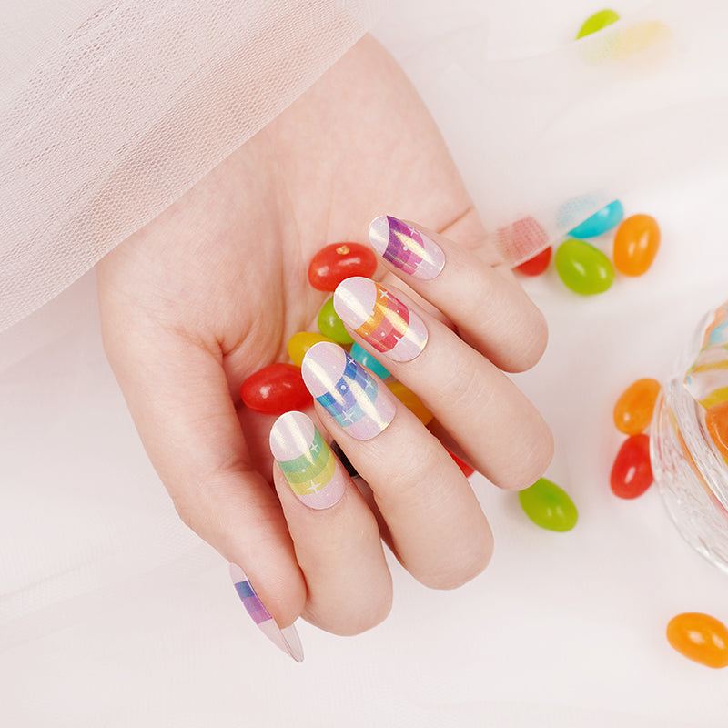 Jelly Bean Delight - Semi Cured Gel Nails