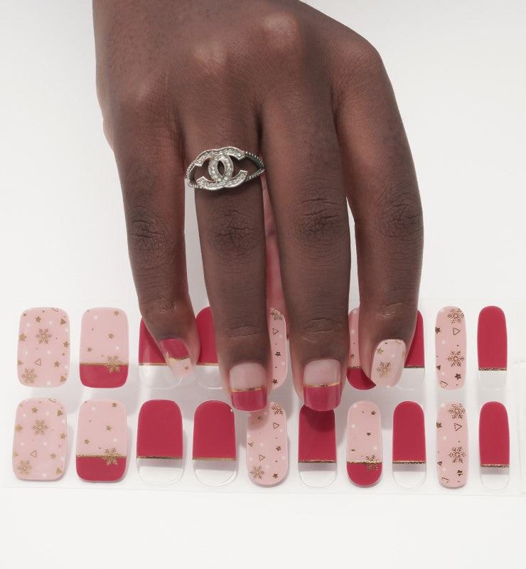 200039 - Christmas Berry Fusion - Semi Cured Gel Nail Stickers