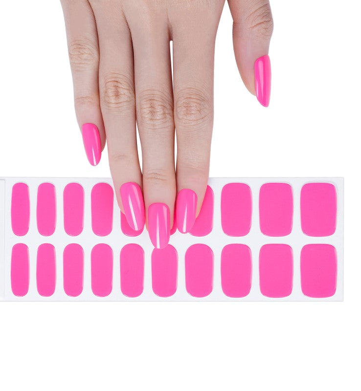 200084 - Candy Pink Delight - Semi Cured Gel Nail Stickers