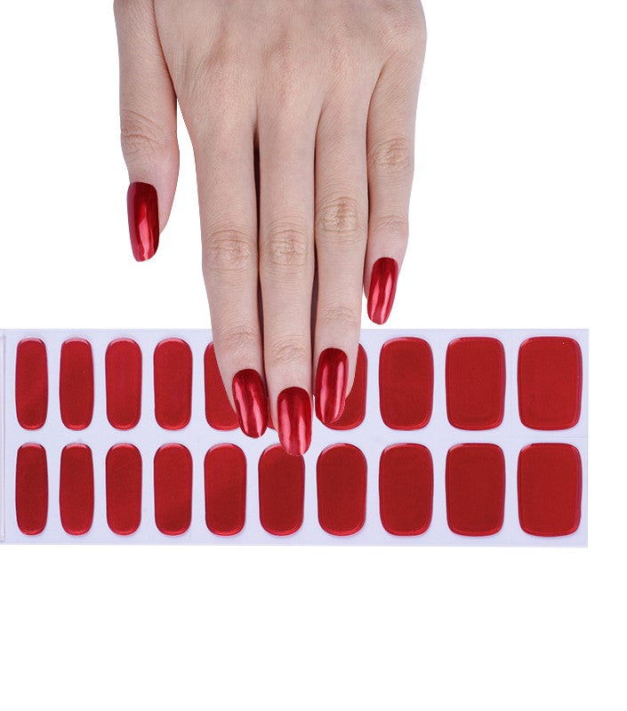 200099 - Candy Apple Red - Semi Cured Gel Nail Stickers