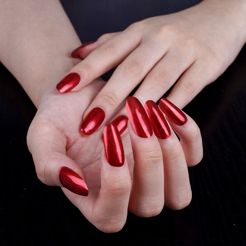 200099 - Candy Apple Red - Semi Cured Gel Nail Stickers