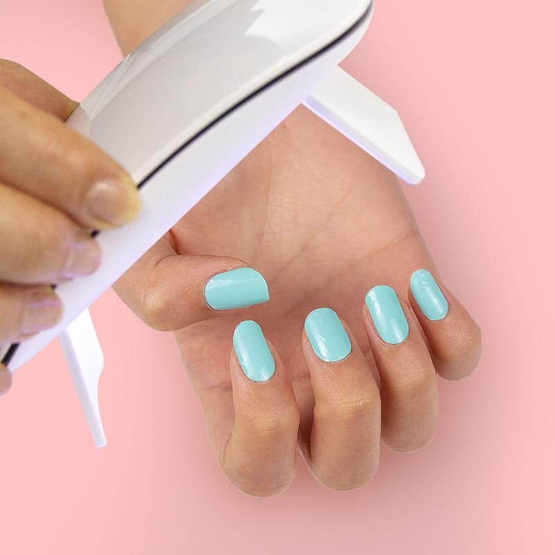 Chickibabes & Co Semi Cured Gel Nails Sea Glass