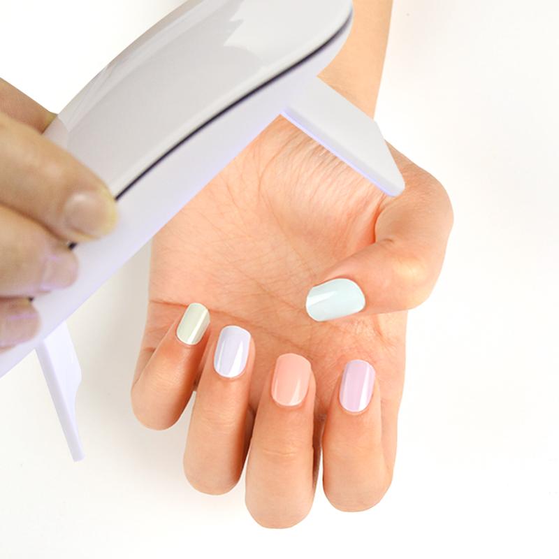 Rainbow Sherbet - Semi Cured Gel Nails