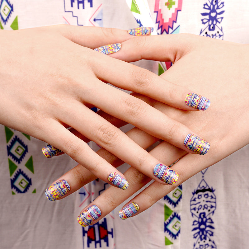 Aztec Dream - DIY Semi Cured Gel Nails