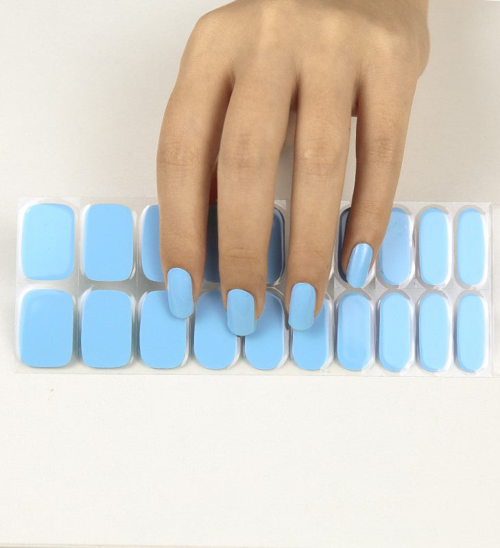 Sky Blue - Semi Cured Gel Nail Stickers